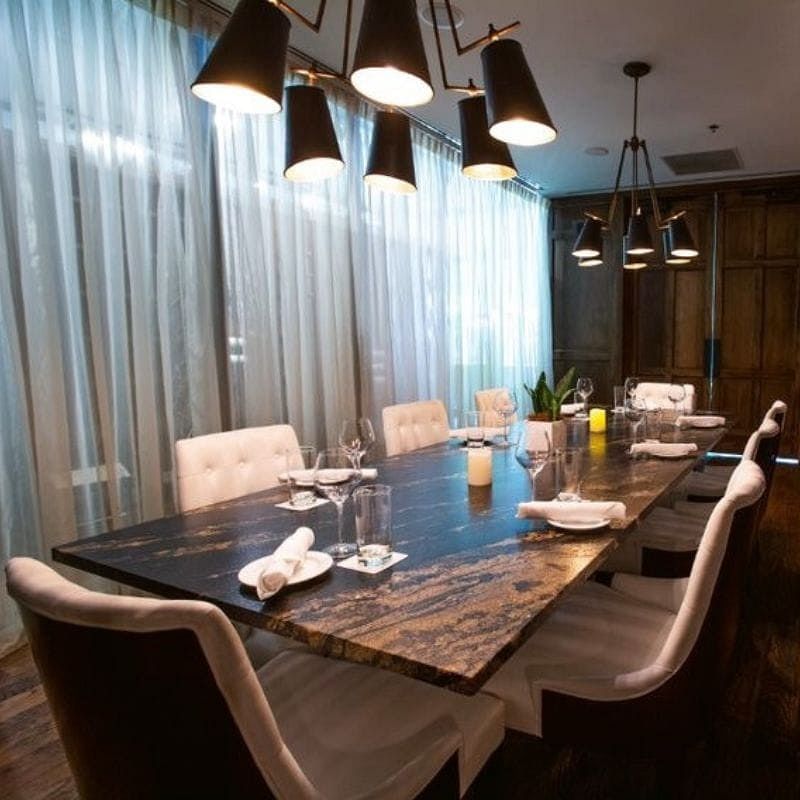 The Private Dining Room at The Grove in Tyler, Texas