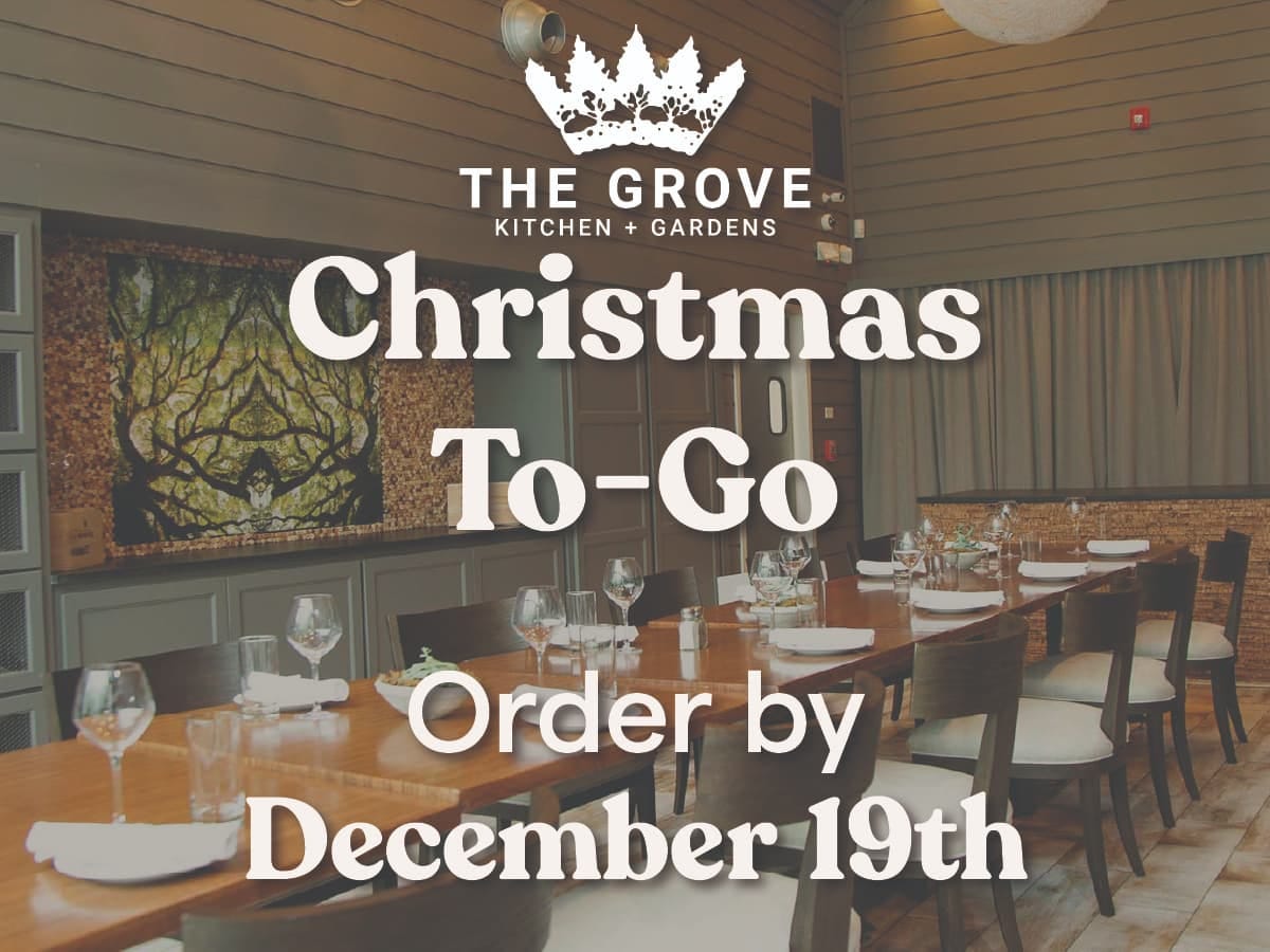Christmas To Go menu from The Grove in Tyler, Texas