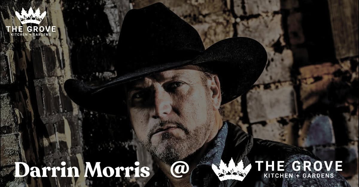 Darrin Morris Band performing live music at The Grove Kitchen & Gardens in Tyler, Texas